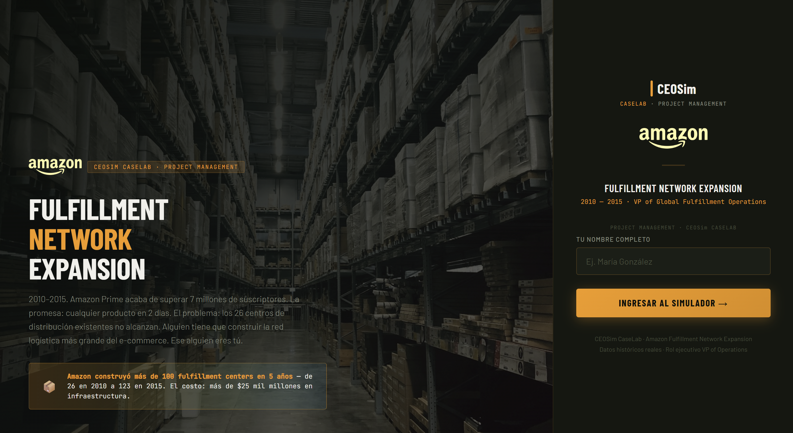 Intro del caso Amazon en CaseLab